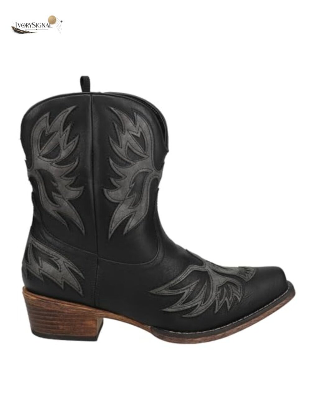 Roper Amelia Faux Leather Snip Toe Equestrian Boots Pull On